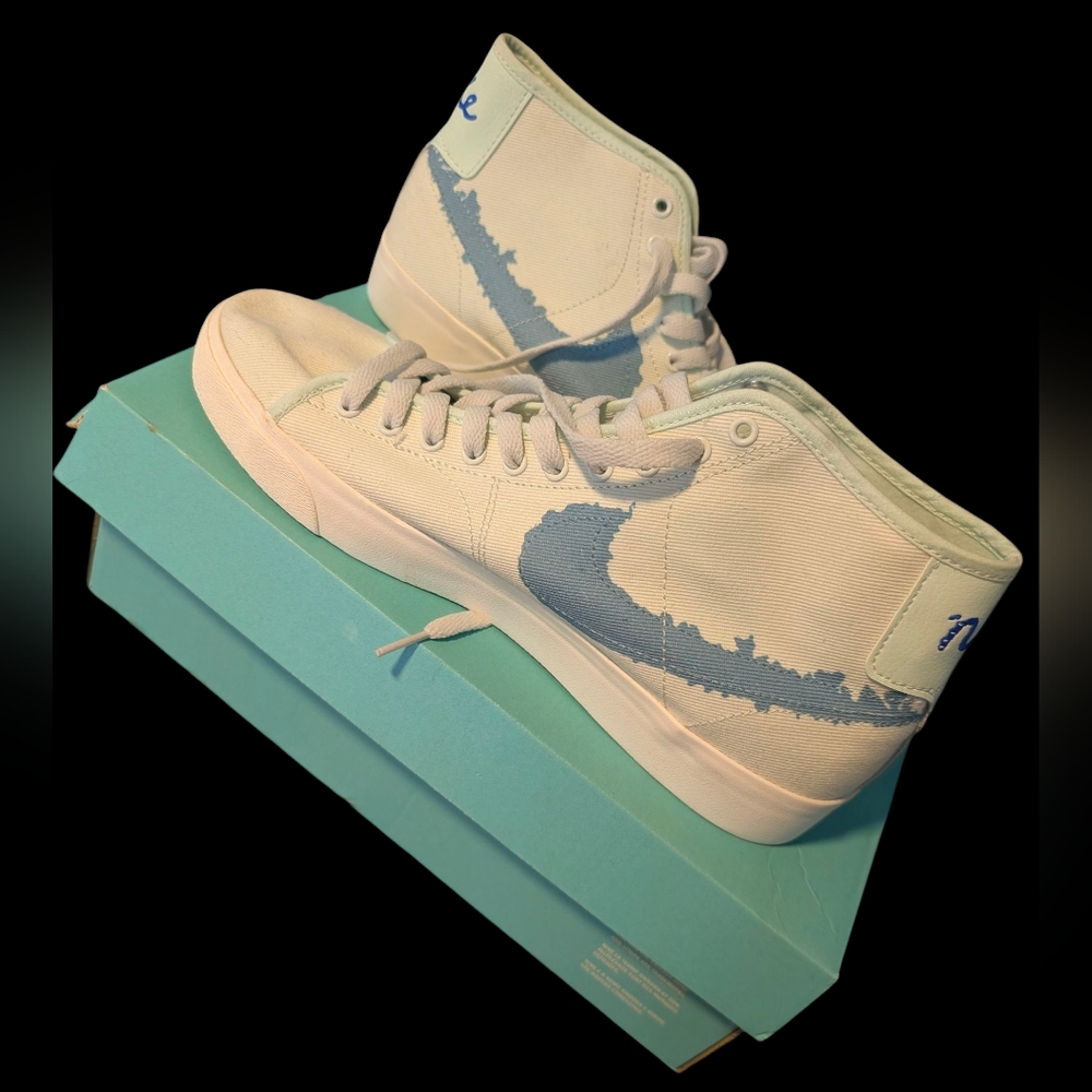 Nike High-Top Sneakers in Light Blue